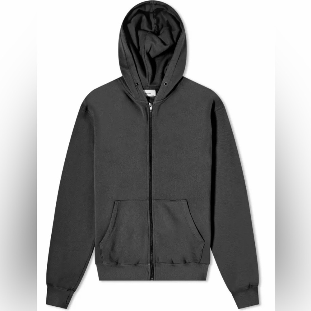Joah Brown Long Sleeve Zip Hoodie Washed Black ONE SIZE